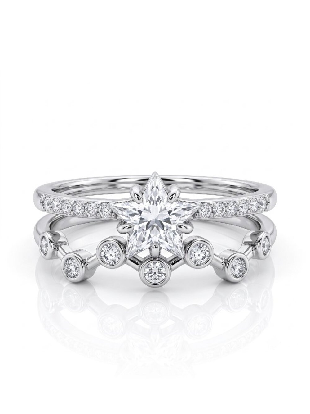 Star ring by Charmed Aroma,  size 6, Celestial Ring Collection
